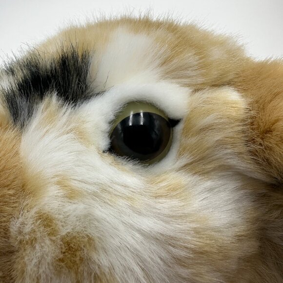 Living Nature 11" Dutch Lop Eared Bunny Rabbit Plush / Tan, White and Black - Picture 8 of 12